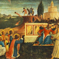 Saint Cosmas and Saint Damian Salvaged 1438 Painting by Fra Angelico
