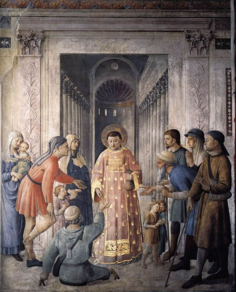 St Lawrence Distributes Food to the Poor