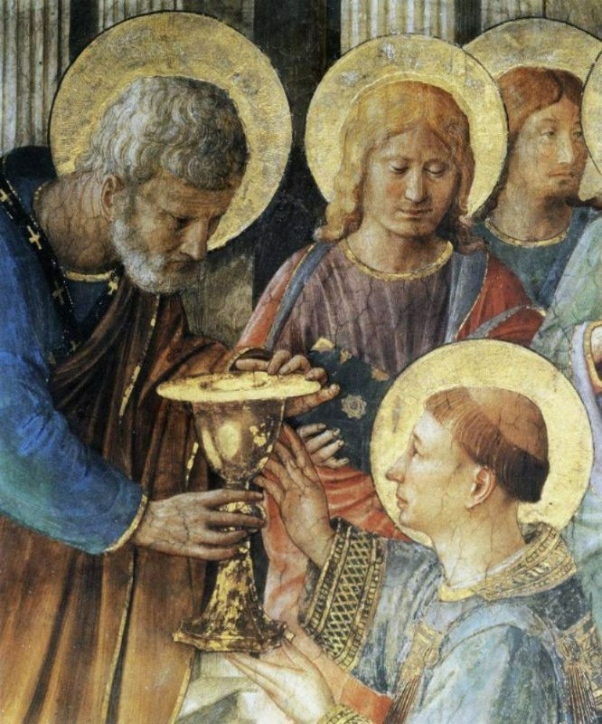 St Peter Consacrates Stephen as Deacon (detail)