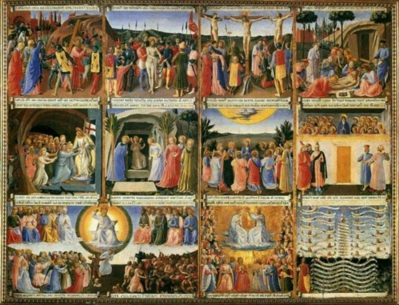 Scenes from the Life of Christ 3 Painting by Fra Angelico
