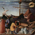 Triptych of San Domenico in Perugia on the life of St. Nicholas of Bari, scene of the rescue of three sailors