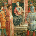 Saint Lawrence before Valerianus (with Benozzo Gozzoli), 1447-49