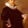 Portrait of a young man in gelbgrauen rock 
