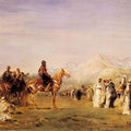 Arab Encampment In The Atlas Mountains Painting by Eugene Fromentin