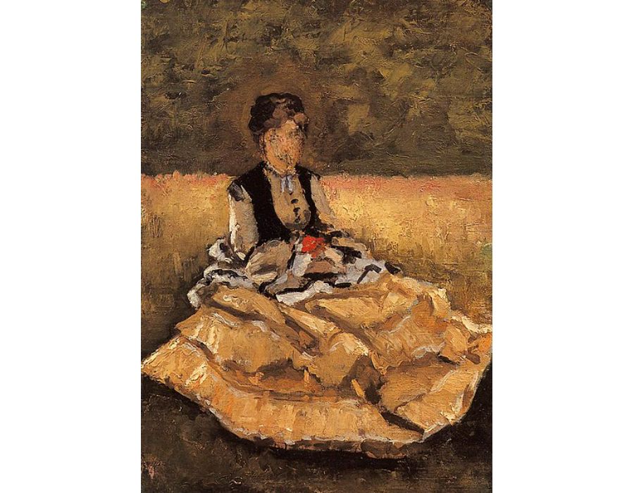 Woman Seated On The Grass
