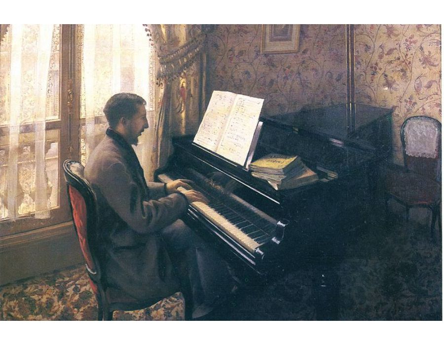 Young Man Playing The Piano