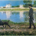 Richard Gallo And His Dog At Petit Gennevilliers
