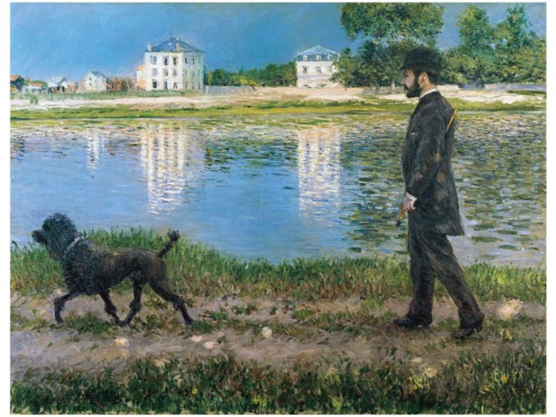 Richard Gallo And His Dog At Petit Gennevilliers
