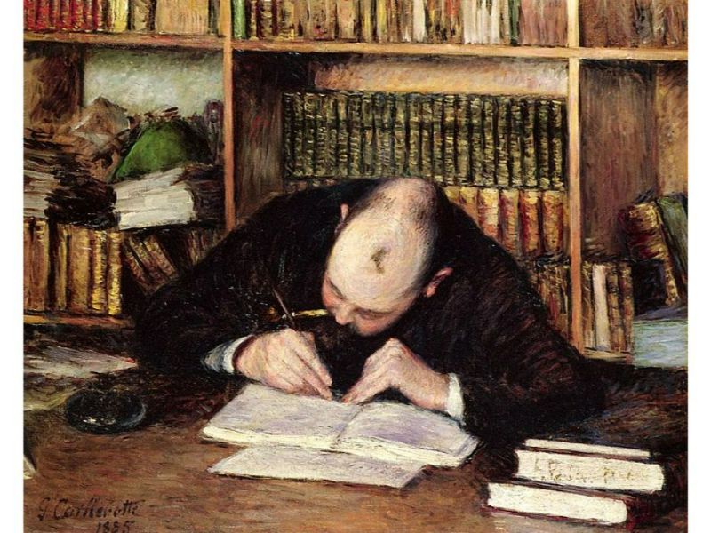 Portrait Of A Man Writing In His Study
