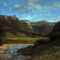 Landscape in the Jura Painting by Gustave Courbet