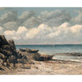 Boats at St. Aubain Painting by Gustave Courbet