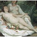 Bathers or Two Nude Women, c.1858 Painting by Gustave Courbet