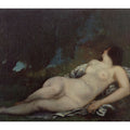 Femme endormie, tude Painting by Gustave Courbet