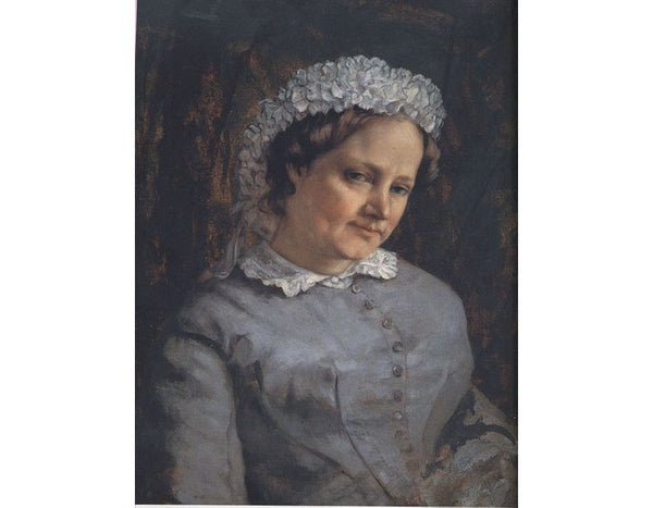 Portrait of Madame Prudhon Painting by Gustave Courbet