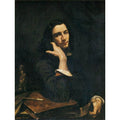 The Man with the Leather Belt. Portrait of the Artist, c.1846 Painting by Gustave Courbet