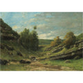La Vallee Rocheuse Painting by Gustave Courbet