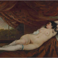 Sleeping Nude Woman Painting  by Gustave Courbet