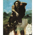 The Man Made Mad by Fear Painting by Gustave Courbet