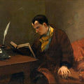 Portrait of Charles Baudelaire (1821-67) 1847 Painting by Gustave Courbet