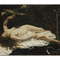 Woman with a Parrot Painting by Gustave Courbet