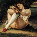 Woman in White Stockings, c.1861 Painting by Gustave Courbet