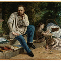 Portrait of P.J. Proudhon in 1853 Painting by Gustave Courbet