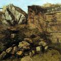 Crumbling Rocks Painting by Gustave Courbet