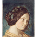 Portrait of Zelie Courbet, c.1842 Painting by Gustave Courbet