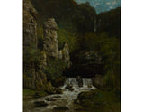 Waterfall in the Ornans Rocks Painting artwork preview