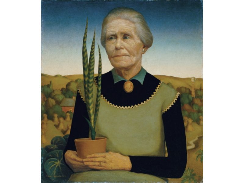 Woman with Plants