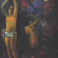Tahitian Man With His Arms Raised 