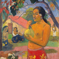 Tahiti woman with fruit, detail 