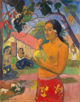 Tahiti woman with fruit, detail artwork preview