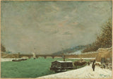 The Seine Pont D Iena Snowing artwork preview