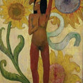 Caribbean Woman with Sunflowers 