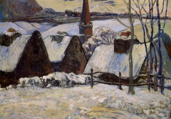 Breton village under snow 
