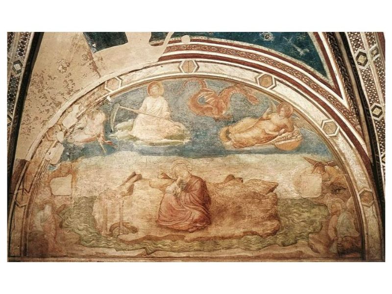 Scenes from the Life of St John the Evangelist- 1. St John on Patmos 1320
