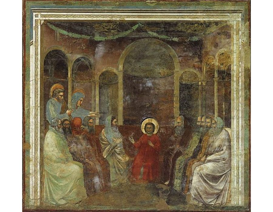 No. 22 Scenes from the Life of Christ- 6. Christ among the Doctors 1304-06
