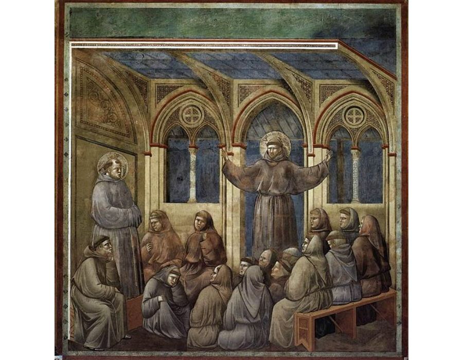 Legend of St Francis- 18. Apparition at Arles 1297-1300 2
