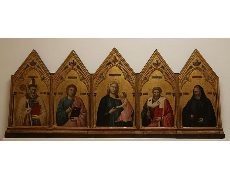 Madonna And Child With St Nicholas St John The Evangelist St Peter And St Benedict 1300
