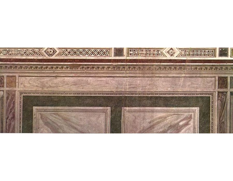Painted veined marble
