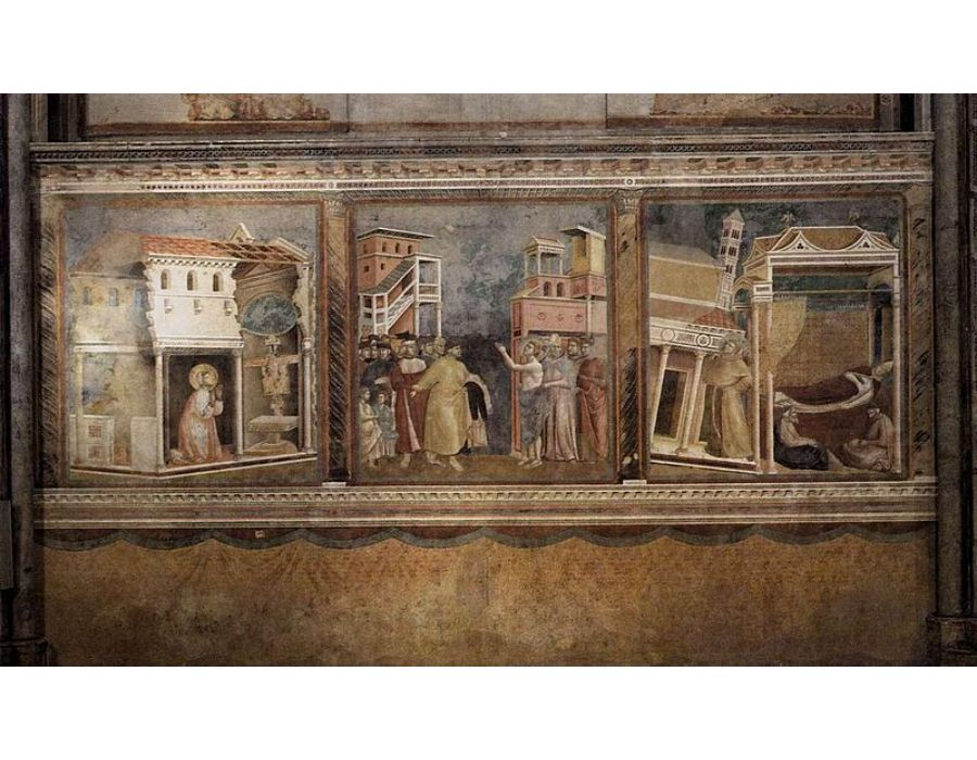 Legend of St Francis- Scenes Nos. 4-6 1297-99
