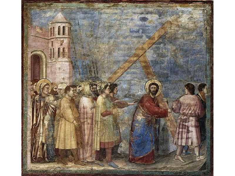 No. 34 Scenes from the Life of Christ- 18. Road to Calvary 1304-06
