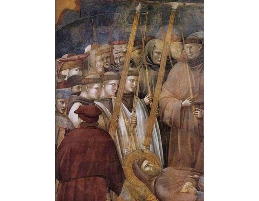 Legend of St Francis- 22. Verification of the Stigmata (detail 1) 1300
