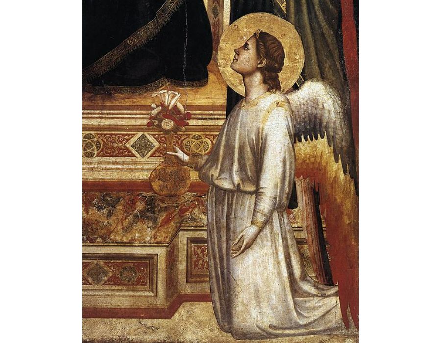 Madonna And Child Enthroned With Saints (Ognissanti Madonna) Detail 3 1305-1310
