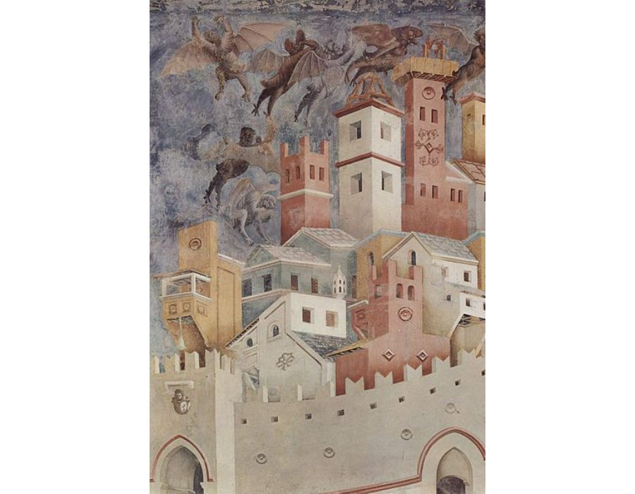 The Expulsion Of The Demons From Arezzo Detail 1295-1300