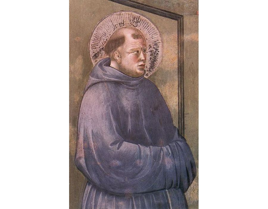 Legend of St Francis 18. Apparition at Arles (detail)