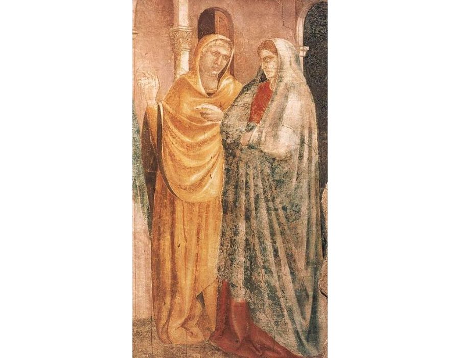 Scenes from the Life of St John the Baptist 1. Annunciation to Zacharias (detai
