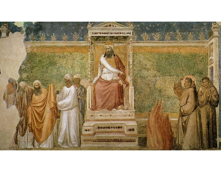 Scenes from the Life of Saint Francis 6. St Francis before the Sultan (Trial by
