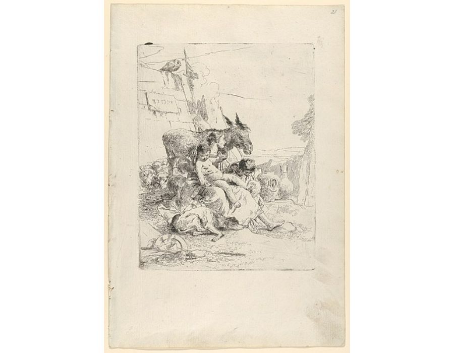 A Mother with two Children, from Scherzi (Rizzi 24) 